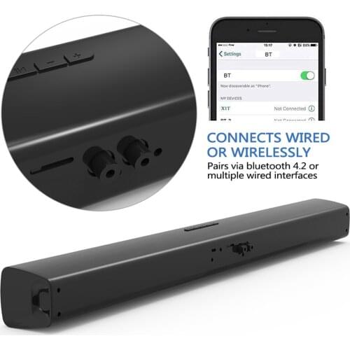 20W Wireless Colume Bluetooth Speaker TV Soundbar Stereo Sound Home Theater Sound Bar