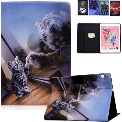 Case for Huawei MediaPad T5 10 Cute Animal PU Leather Stand Cover For MediaPad T5 10.1'' model AGS2-W09/L09/L03/W19 Tablet Case