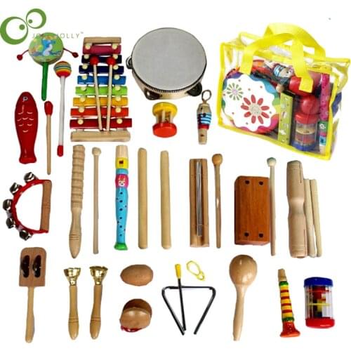 Toddler Musical Instruments Wooden Percussion Instruments Educational Preschool Toy for Kids Baby Instrument Musical Toys Set