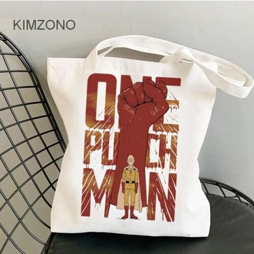 One Punch Man Saitama shopping bag grocery shopper shopper tote jute bag bolsas de tela bag ecobag shoping cloth jute sac tissu