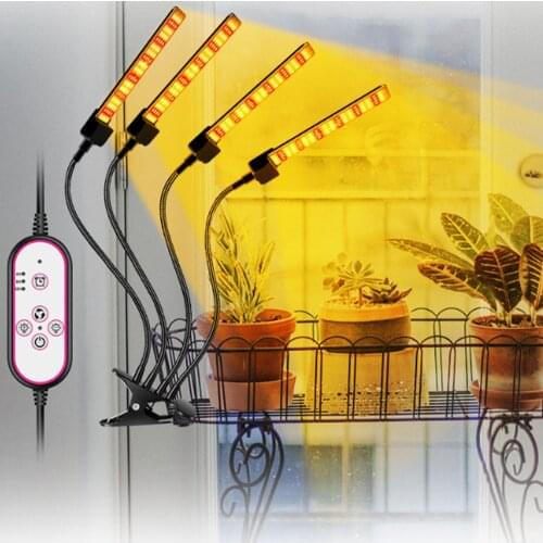 360° Folding 288LED Grow Lights Remote Table Desk Plant Light Full Spectrum Indoor Phyto Lamp Veg Flower Seeding Lamp W/ Timer