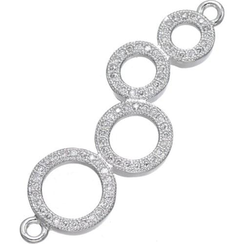 JUYA Jewelry Round Circle Loop Connectors for Bracelet Necklace Accessories Earrings Handmade DIY Copper Accessories Supplies