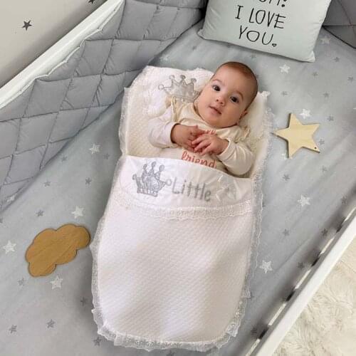 Newborn Baby Swaddle Clothes Sleeping Bag Girls Boys Babies Envelope Super Soft Bed Crown Flower Butterfly Little King Princess