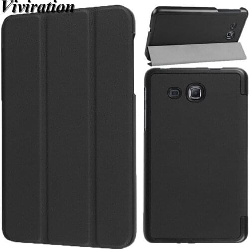 Slim Litchi Leather Cover For Samsung Galaxy Tab J Max 7.0 T285 T280 SM-T280 Tab A 6 7.0 Inch 2016 Funda Capa Smart Black Case