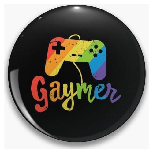 Mer Shirt Lgbt Pride Gamer Rain Soft Button Pin Collar Hat Badge Cartoon Fashion Women Cute Lapel Pin Metal Jewelry Brooch
