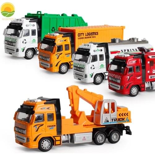 20cm Alloy Model Cars Children Toy Kid 3 Year Educational Games Trucks 1/38 Pull Back Tractor Car Toys for Boys Gifts