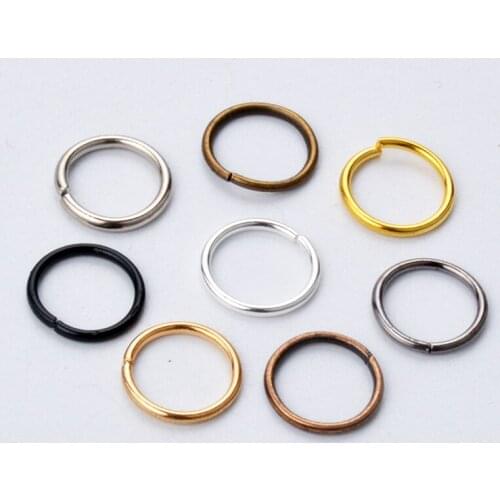 200pcs/lot 4/6/8/10mm Open Jump Rings Bronze/Gunblack/Gold/Silver/Rhodium plated Link Loops for DIY Jewelry Connector Making