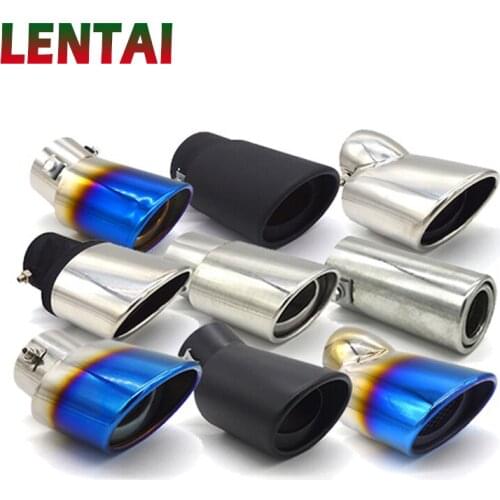 OVERE Auto Chrome Stainless Steel Car Exhaust Muffler Tip pipe For Toyota Ford Lada Honda Styling for Universal car accessories