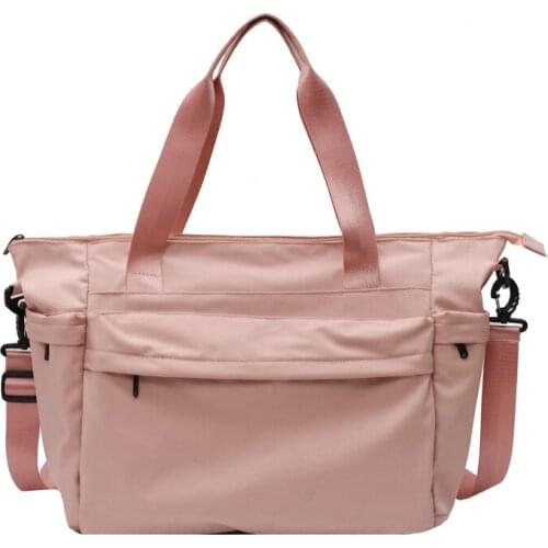 Casual Weekend Bag Women Duffel Bag Oxford Handbag Luggage Bag Overnight Bag Sport Gym Fitness Yoga Bag Shoulder Bag Big Bag