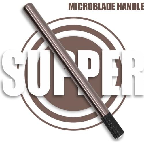 KZBOY 10PCS Brown Microblading Pens Single Sided Individually Wrapped Microblade Handle for Microblade Holder Tebori