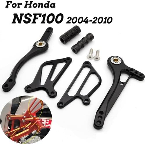For Honda NSF100 NSR50 NSF 50 100 2004-2010 Motorcycle Rearset Foot Peg Brake Rear Gearbox Gear Shift Shifter Lever + Wing