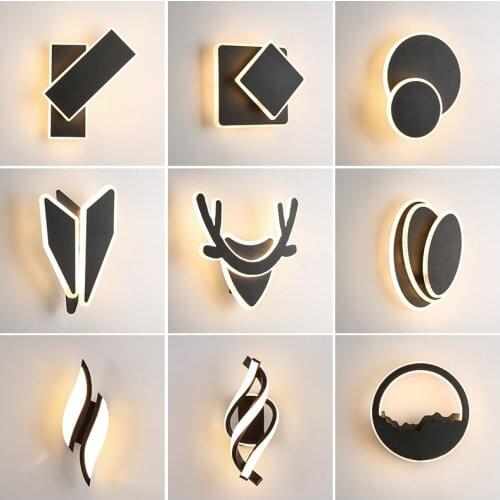 Modern Simple Creative LED Wall Mounted Lamps For Living Room Bedroom Walkway Study Home Indoor Iighting Ceiling LightsWall