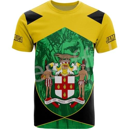 Tessffel Country Flag Jamaica Lion Emblem Summer NewFashion 3DPrint T Men/Women Funny Casual Short Sleeve T-Shirts Streetwear B1
