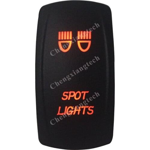 DC12V 24V SPOT LIGHTS Rocker Switch AMBER Led lamp 5 Pin ON/OFF SPST Marine Grade Waterproof IP66