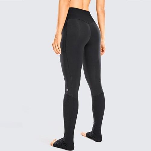 SYROKAN Full Length Yoga Leggings Women Bodycon Patchwork High Waisted Pants Extra Long Ribbed Sports Legging With Pockets