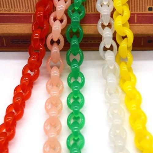 Top-rated 1.0 Meter Acrylic Necklace Strand Parts Linked Bag Chains Women Jewelry DIY Accessories Glasses Chains Components N086