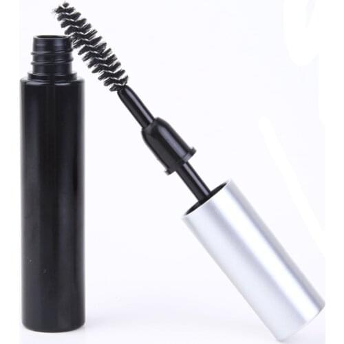 100 Pieces/Batch, 10ml Black PP Empty Plastic Mascara Bottle/Tube/Container With Silver Lid