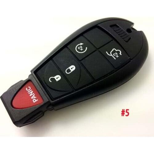 2PCS/lot For Chrysler Cherokee Smart Remote Key 5 Button With ID46 Chip 433Mhz Car Alarm Keyless Entry Fob