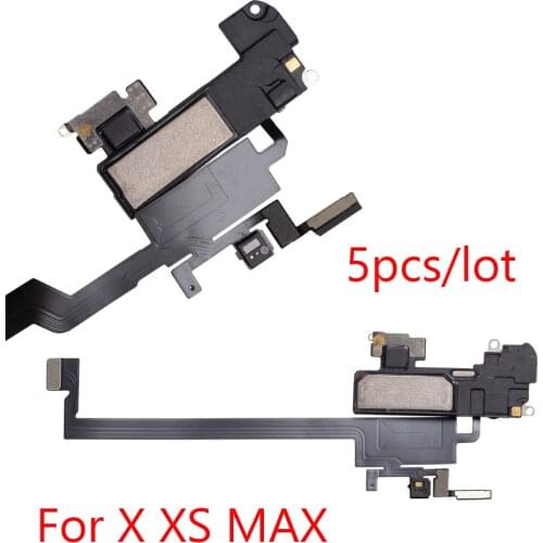 5pcs/lot Ear Speaker For iPhone X XS Max XR Earpiece Listening Proximity Sensor Flex Cable Replacement Parts