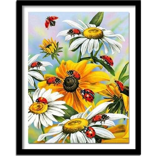 Diamond Decoration Home Full Square/Round Drill Resin 5D DIY Embroidery Diamond Painting Cross Stitch Flowers