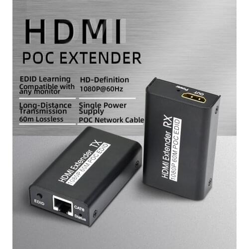 AOEYOO HDMI Extender 60M POC HDMI Repeater Over Cat 6/Cat 7 Ethernet Cables 50m 60m Rj45 Transmitter