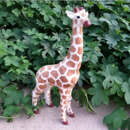 Big simulation giraffe toy handicraft Polyethylene&fur giraffe doll gift about 56x29cm 2465