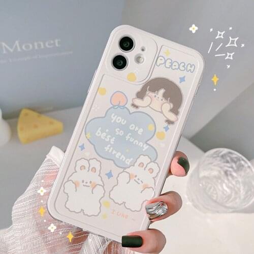 Phone Case Mobile Shell For iphone11 XR XS 7/8/SE 2020 11pro Xs 7p/8plus X/Xs 12 12pro/max 12mini ins cute Cartoon painting