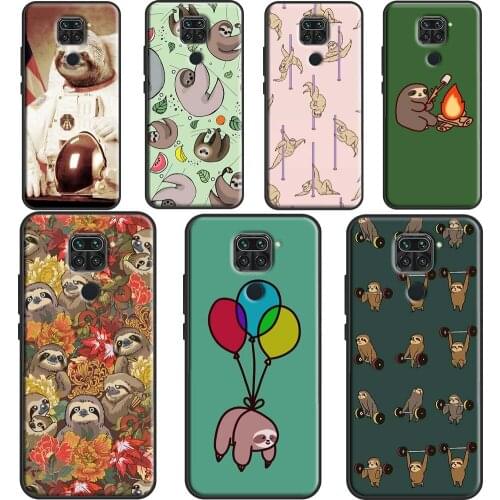 Cute Sloth Animal Case For Xiaomi Redmi Note 10 Pro 9S 8T Note 8 Pro Note 9 Pro K40 7 8 9 A 9C 9T Back Cover