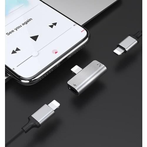 Apple Compatible Dual Lightning Digital Audio Converter, Call Adapter