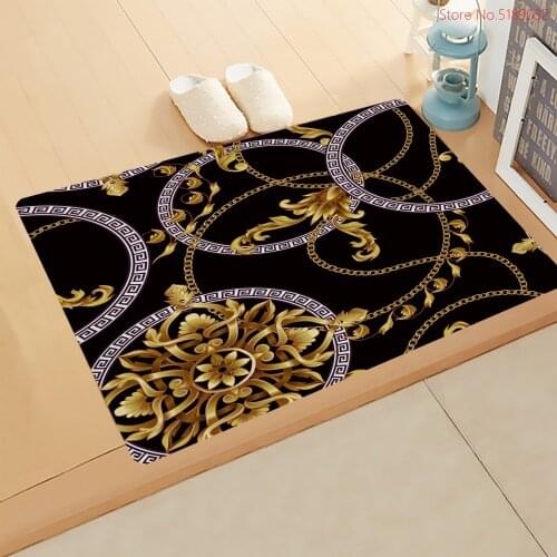Welcome Entrance Doormats Vintage Baroque Luxury Decor Area Rugs Custom Bathroom Kitchen Rugs Gift Mats Computer Table Mat