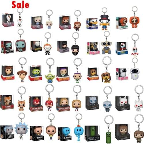 Funko New Keychain Disney Frozenn 2 Elsa Anna Olaf Toy Story Pixar EVE WALL-E Toys Doll Game of Thrones Jon Snow Sailor Moon Toy