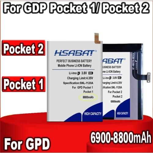 HSABAT 8800mAh 6664107 Polymer Lithium Ion Li-ion Battery for GPD Pocket 1 Handheld Gaming Laptop,GamePad Tablet Pc