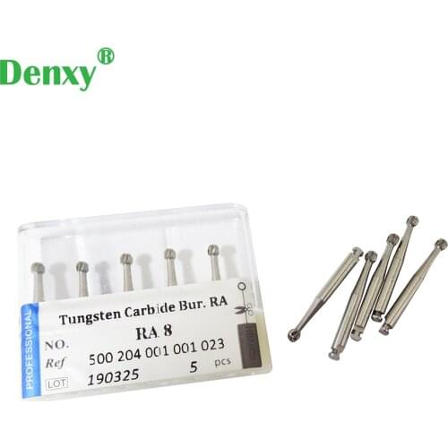 Denxy 10 pcs Tungusten Carbide Burs RA8 Dental Carbide Bur Dental Bur Dentist use Dental Lab Material