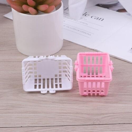 Shopping Basket Pretend Play Toy Kids Mini Supermarket Shopping Hand Basket for Kitchen Fruit Vegetable Food Grocery Storage Toy