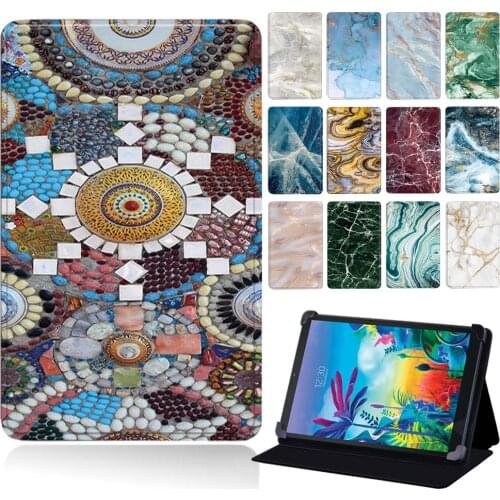 Printing Leather Tablet Case for LG Pad 8.3 V500/LG Pad 5 10.1 FHD Folding Stand Leather Protective Magnetic Leather Case Cover