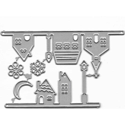 Star Moon House Metal Cutting Dies Stencil Album Stamp Paper Card Embossing Decor Craft for cutting dies