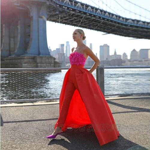 Fashion Red Satin Female Formal Evening Over Skirt Delicate Office Lady Zipper Back Customized Long Women Skirts