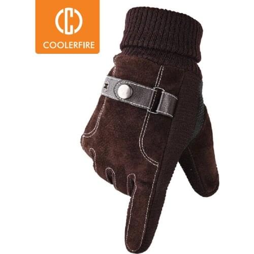 Men Gloves Motorcycle Gloves Leather Winter Full Finger Waterproof Motocross Gloves Protective Gears Moto GloveST080