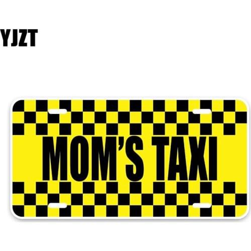 YJZT 16*8CM MOMS TAXI Cartoon Car Window Sticker Retro-reflective Decals Fashion Car-styling C1-8238