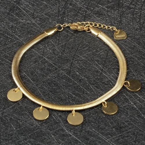 New Ladies Bracelet Punk Snake Bone Chain Stainless Steel Bracelet Round Pattern Pendant Bracelet Gadgets Bracelet 2021 Trend