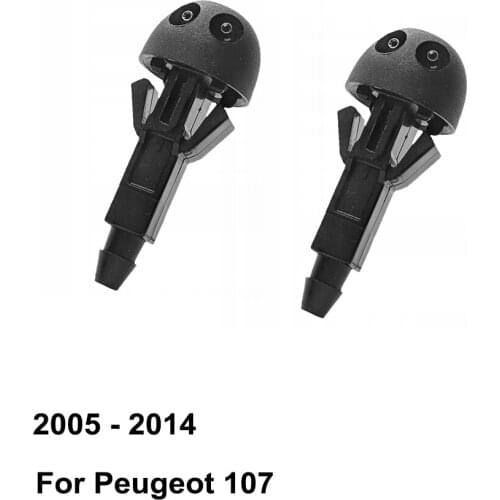 Front Windshield Washer Nozzle 6405W3 6405.W3 for Peugeot 107 ( 2005 - 2014 ) ( Pack of 2 )