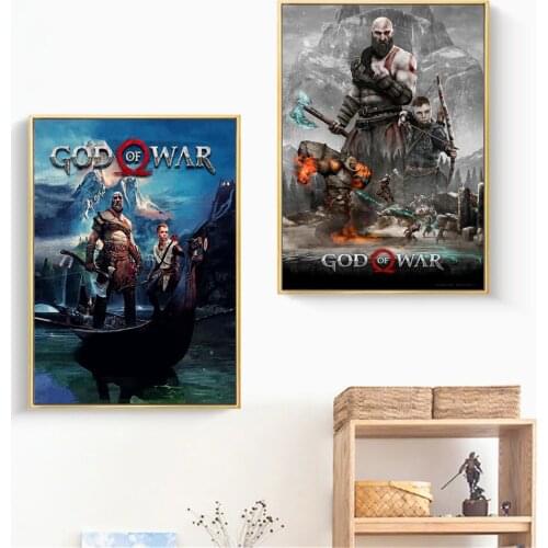 God Of War Video Game Figure Posters And Prints Canvas Printed Painting Art Wall Pictures Home Decor For Living Room Decoration