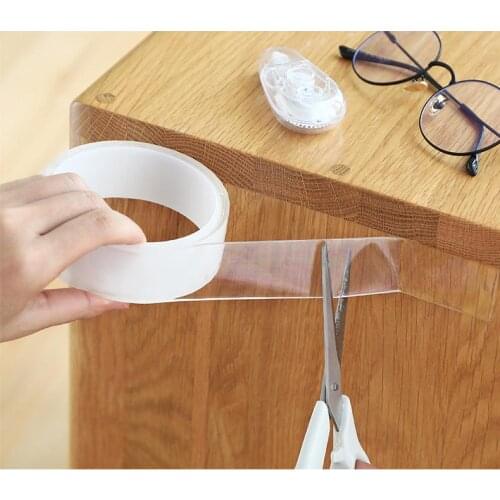 Transparent nano-tape Washable Reusable Double-Sided tape Adhesive Nano Traceless Sticker Removable Universal Disks Glue