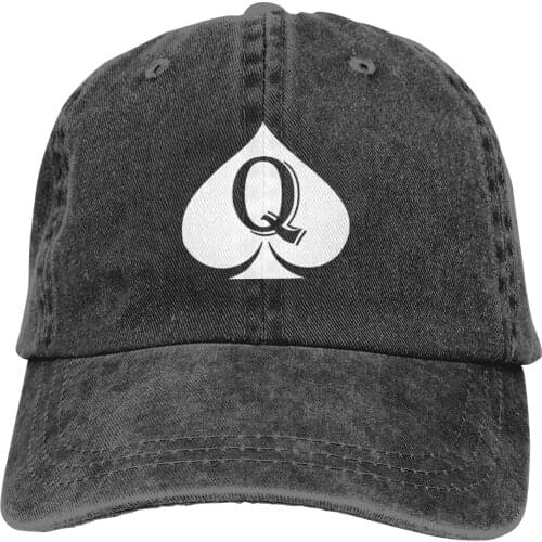 QOS Queen Of Spades Baseball Cap cowboy hat Peaked cap Cowboy Bebop Hats Men and women hats