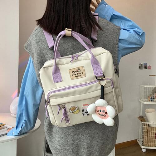 Nyion Kawaii Women Backpack Large Capacity School Bags for Girl College Style Female Handbag Fashon Casual Women Crossbody Bags