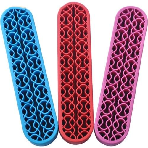 Silicone Nail Pen Holder Organizer Makeup Brush Display Stand Rack Storage Case Nail Pen Holder Makeup Brush Stand Storage Case