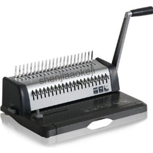 Binding machine heavy duty comb style binding machine 21 hole punch machine document tenders bookbinding machine 18 sheets/time