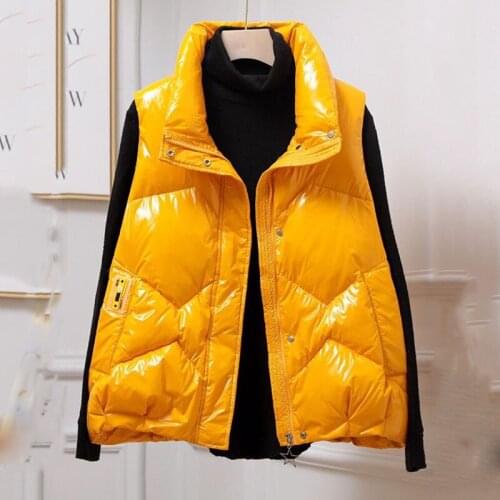 Women Sleeveless Down Vest 2021 Autumn Winter Womens Ultra Light 90% White Duck Down Vest Slim Jacket Windproof Warm Waistcoat