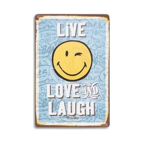 Live Love Laugh Metal Tin Sign Metal Tin Sign for Bar Pub Wall Decor