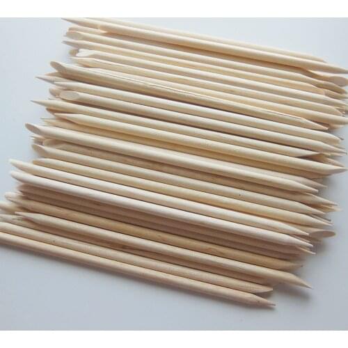 1000 X Nail Art Design Orange Wood Stick Cuticle Pusher Remover 11.5cm Manicure tool